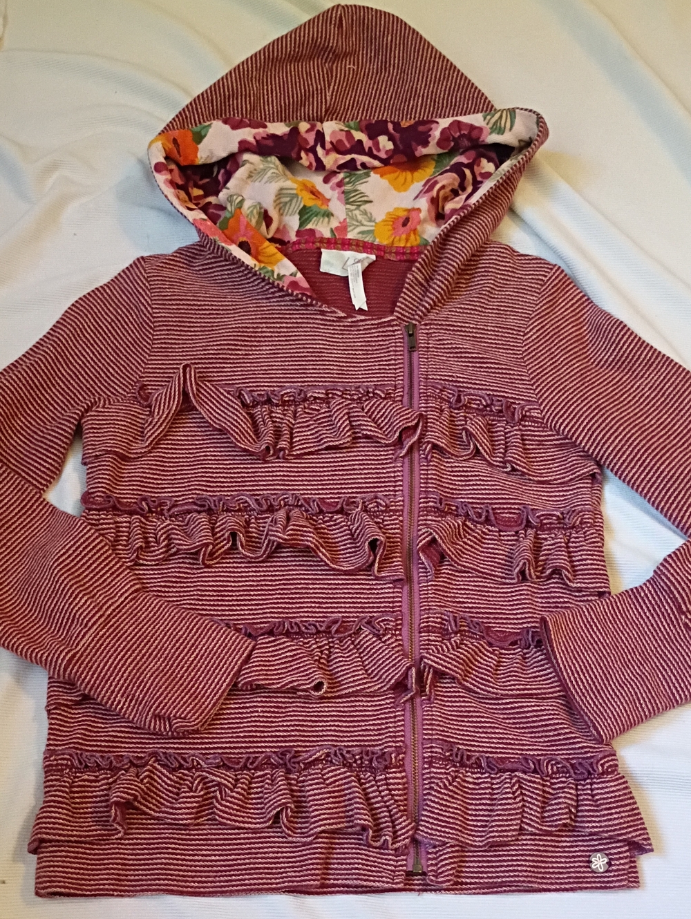435 By Matilda Jane Girls Ruffled Front Jacket